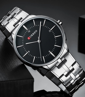 CURREN 8321 Silver Black