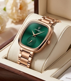 Poedagar 783 Gold Green Womens Watch