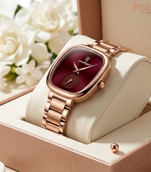 Poedagar 783 Gold Megenda Womens Watch