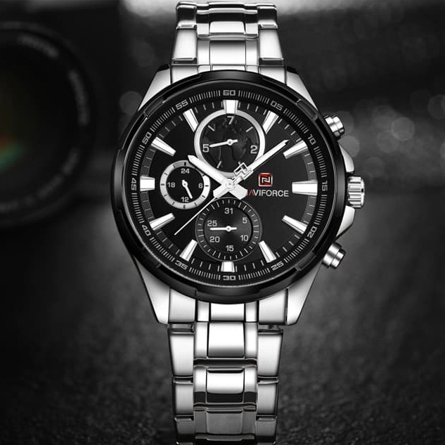 NAVIFORCE NF9089 Silver Black White