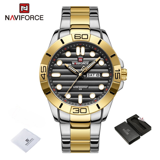 NAVIFORCE NF9198 Silver Gold Black